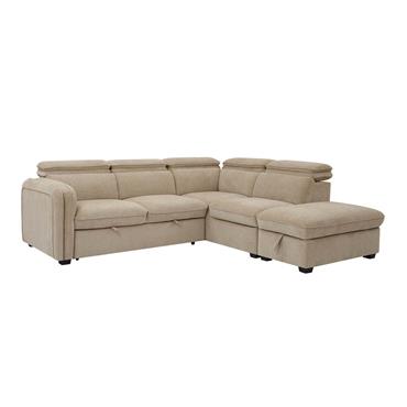 Rusto Corner Group Sofa Bed RHF Oatmeal